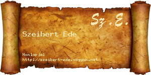 Szeibert Ede névjegykártya